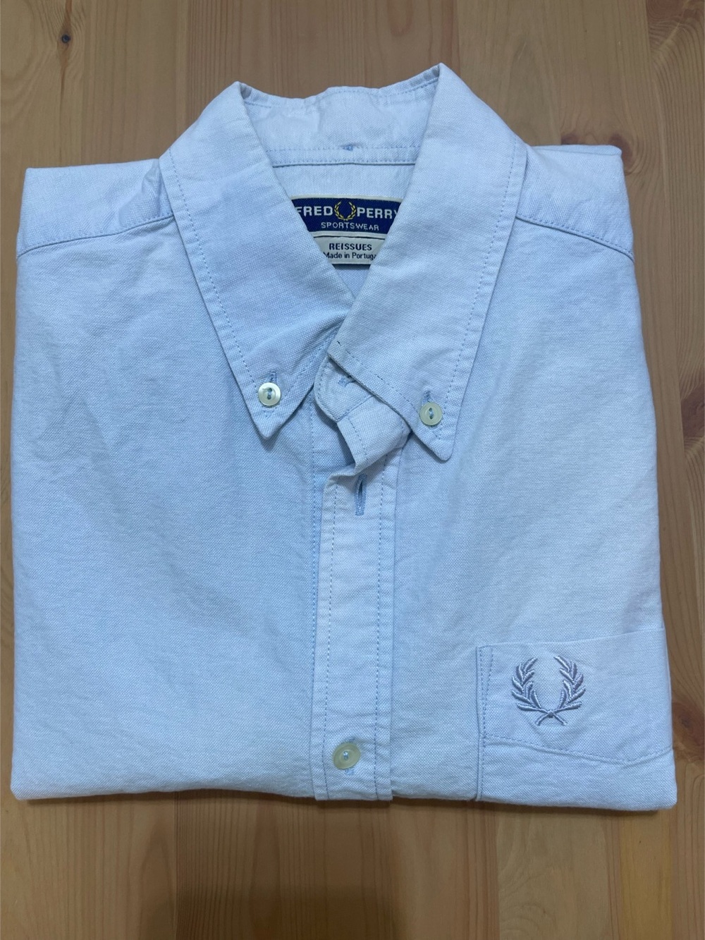 Fred Perry Reissues Button-Down Oxford Shirt Blue Size 38